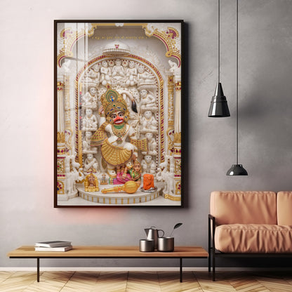 Shri Kashtbhanjan Hanuman Premium Acrylic Vertical Wall Art