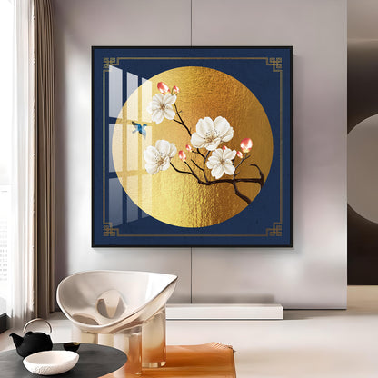 The Blooming Elegance Premium Acrylic Square Wall Art