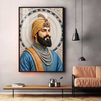 Divine Guru Gobind Singh Ji Premium Acrylic Vertical Wall Art