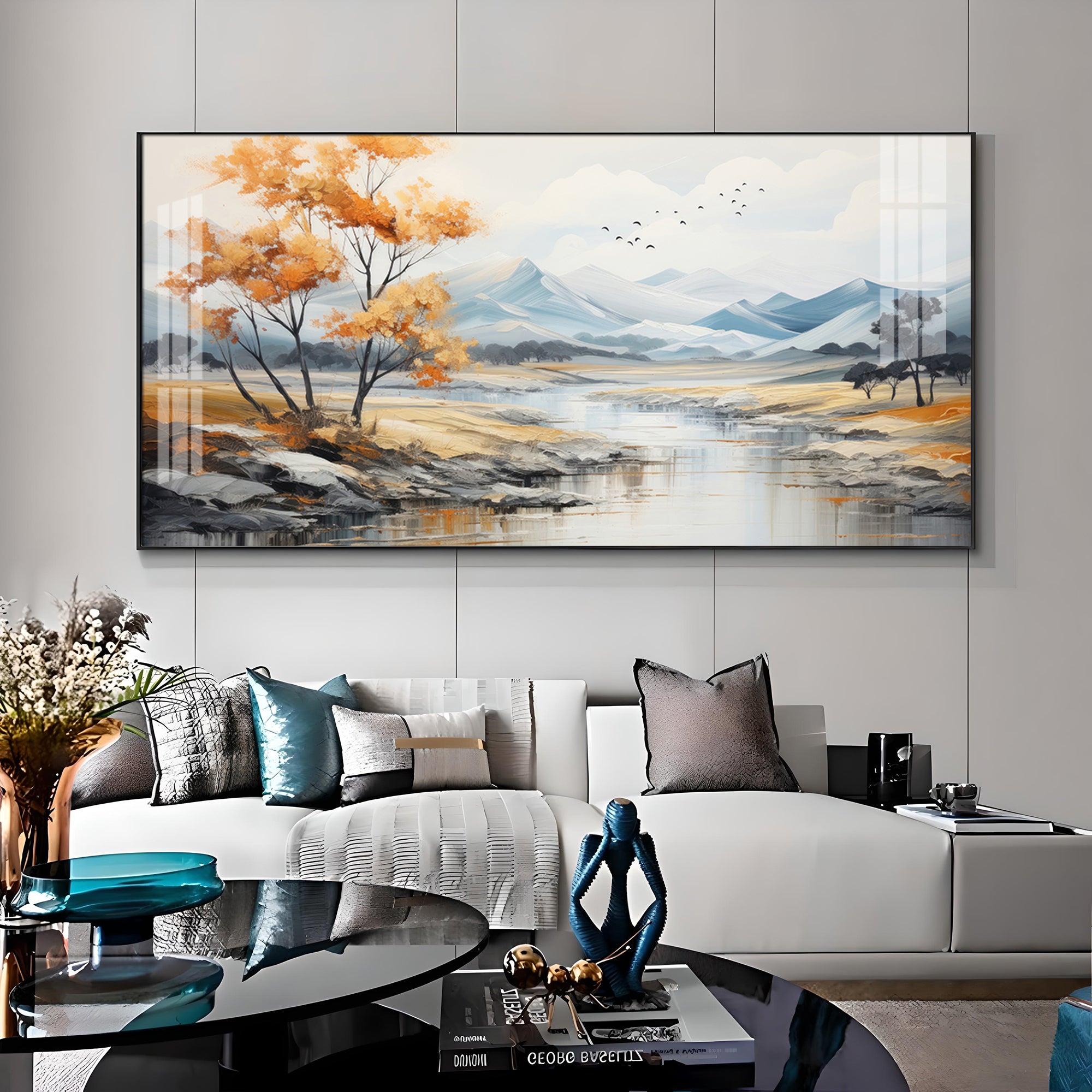 Autumn Landscape Premium Acrylic Horizontal Wall Art