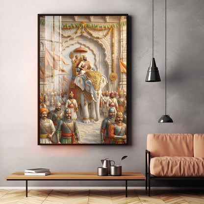 Coronation Of Chhatrapati Shivaji MaharajPremium Acrylic Vertical Wall Art