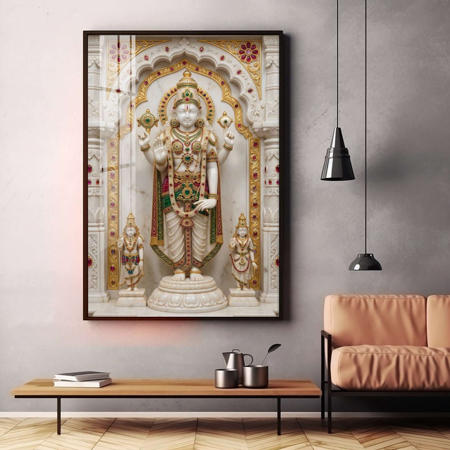 Spiritual Hindu Lord Premium Acrylic Vertical Wall Art