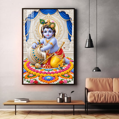 Joyful Bal Gopal Premium Acrylic Vertical Wall Art