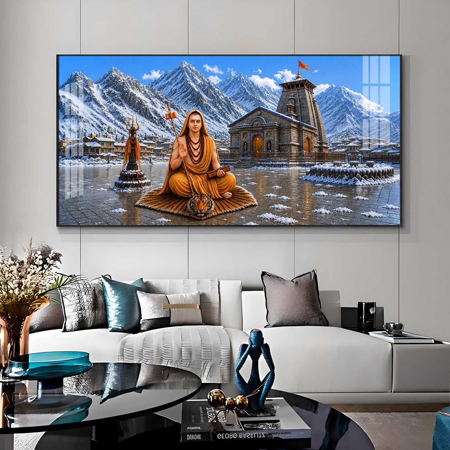 Shri Adi Shankaracharya Premium Acrylic Horizontal Wall Art