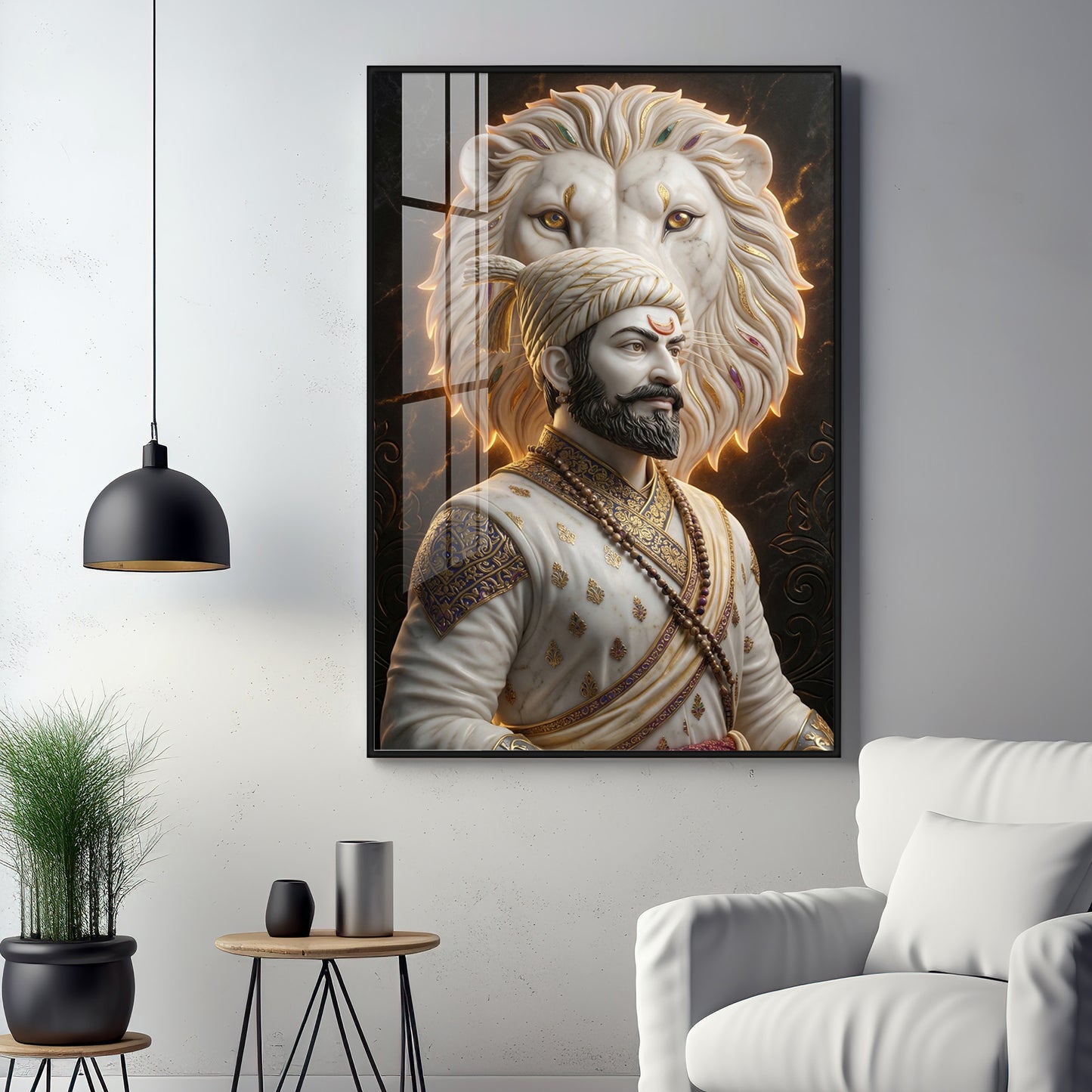 King Chhatrapati Shivaji Maharaj Premium Acrylic Vertical Wall Art