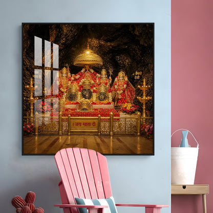 Goddess Vaishno Devi Premium Acrylic Square Wall Art