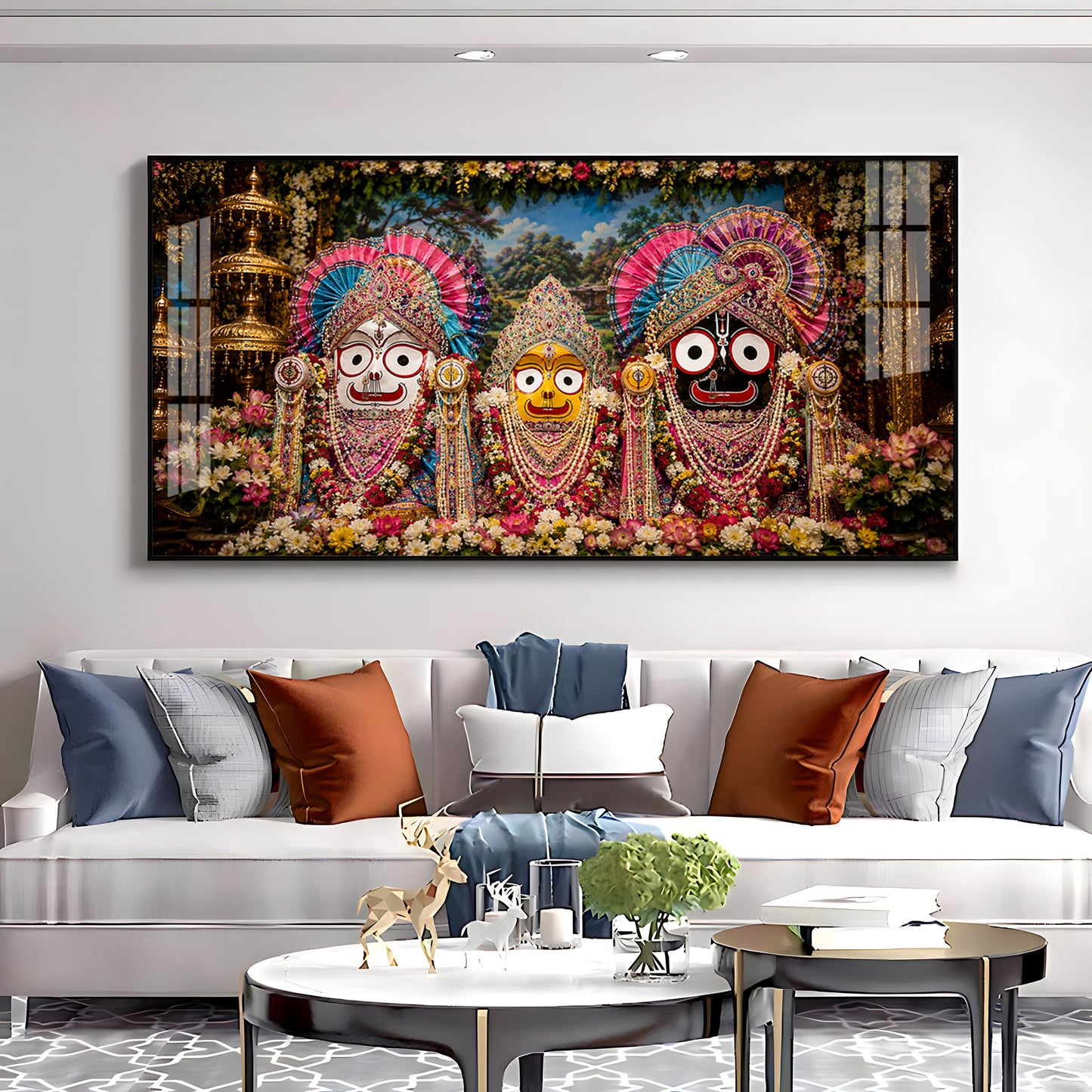 Darshan Of Jagannath ji Premium Acrylic Horizontal Wall Art