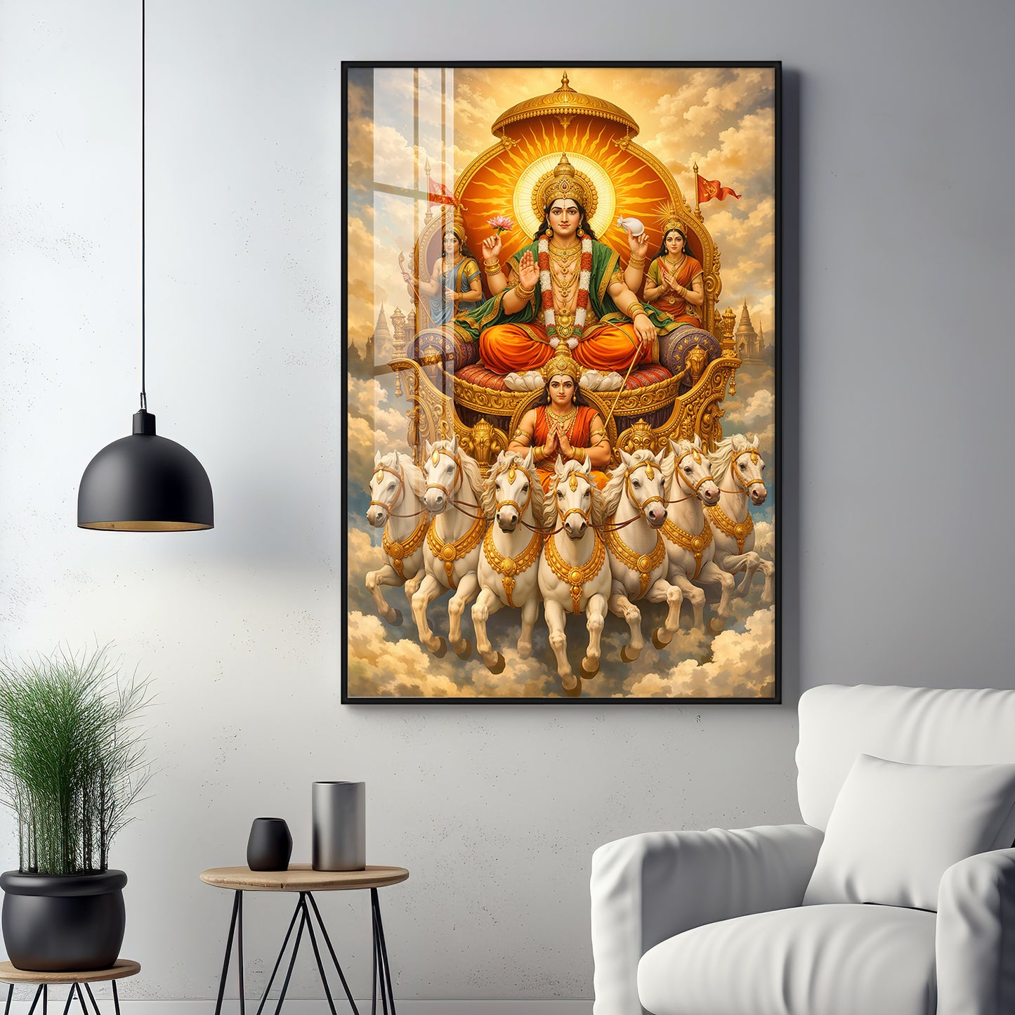 Jay Surya Dev Bhagwan Premium Acrylic Vertical Wall Art