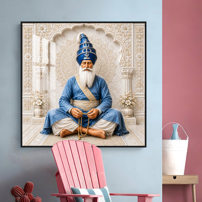 Baba Deep Singh Ji Premium Acrylic Square Wall Art
