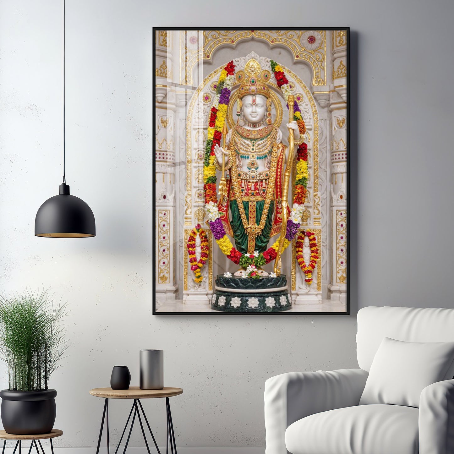 Lord Ram Premium Acrylic Vertical Wall Art
