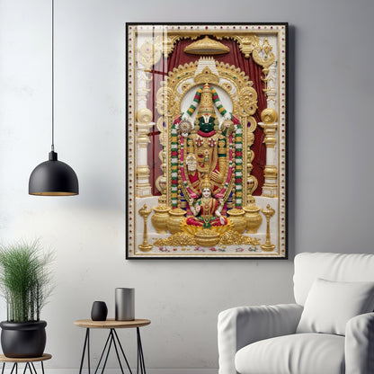 Balaji Lakshmi Tanjore Premium Acrylic Vertical Wall Art