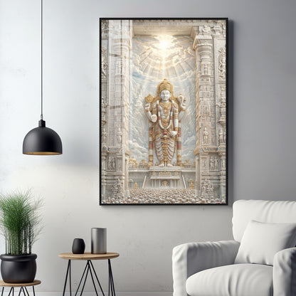 Divine Venkateswara Premium Acrylic Vertical Wall Art