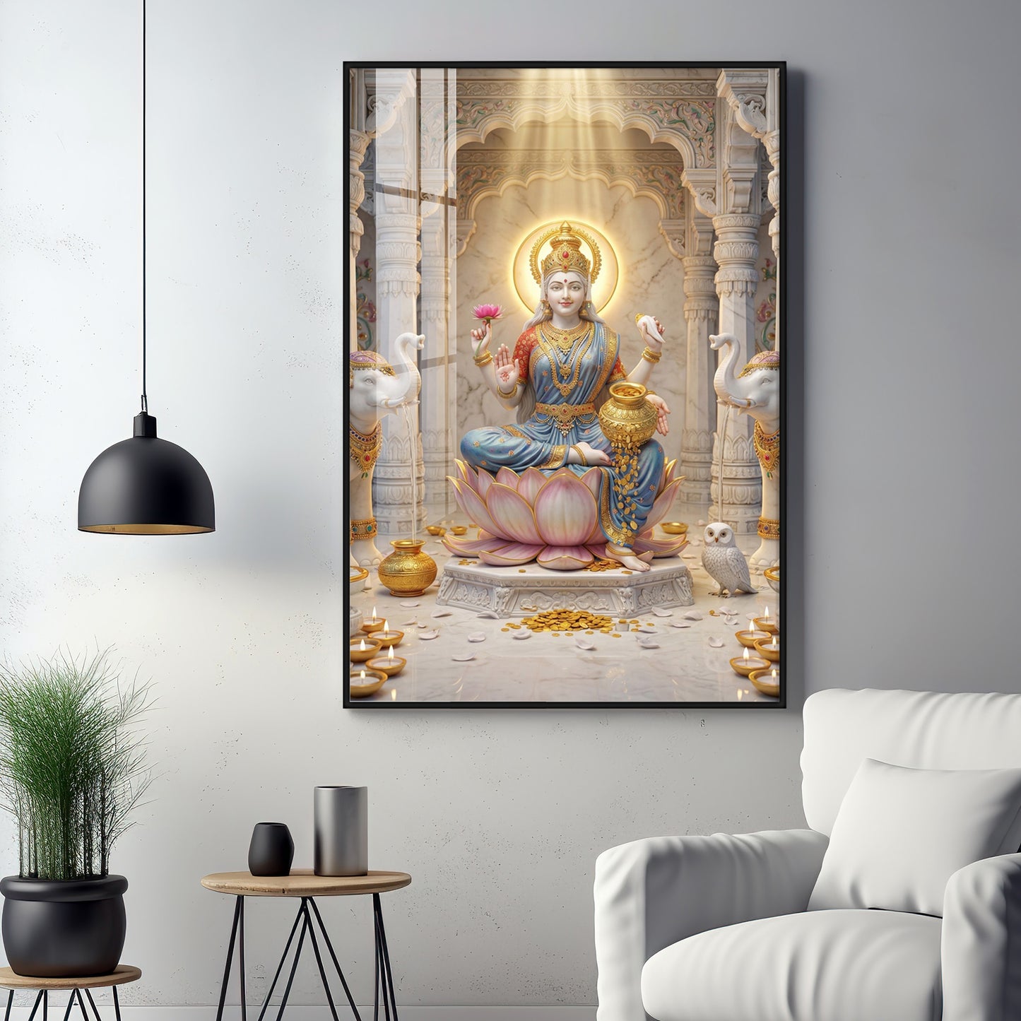 Mata Laxmi Premium Acrylic Vertical Wall Art
