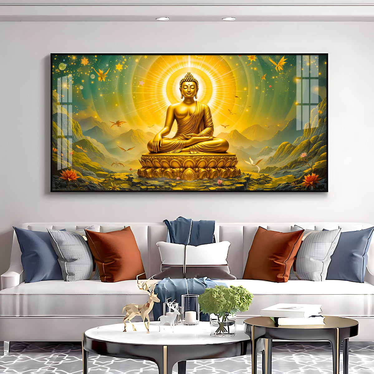 Cloudscape Buddha Premium Acrylic Horizontal Wall Art