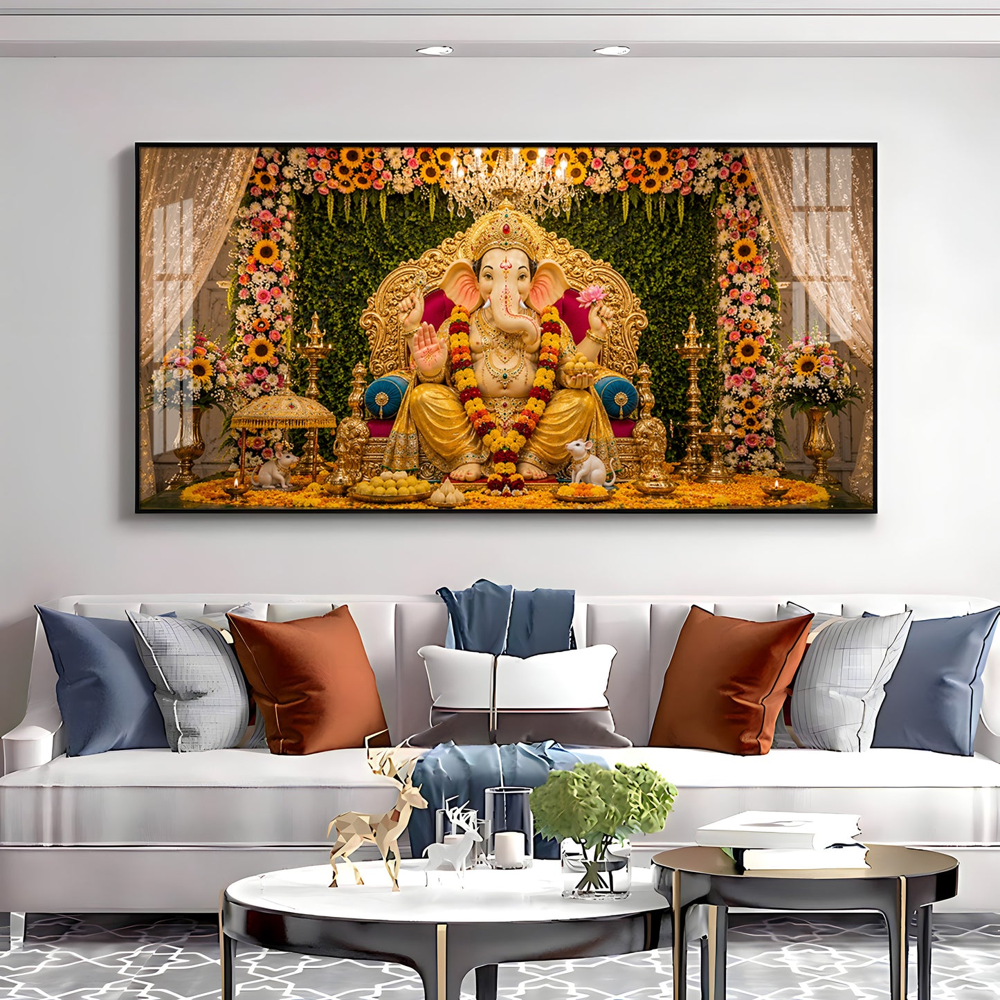 Shri Vighnaharta Premium Acrylic Horizontal Wall Art