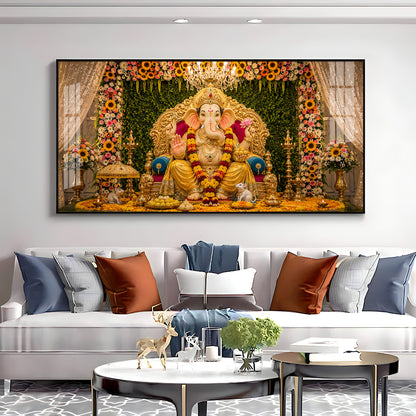 Shri Vighnaharta Premium Acrylic Horizontal Wall Art