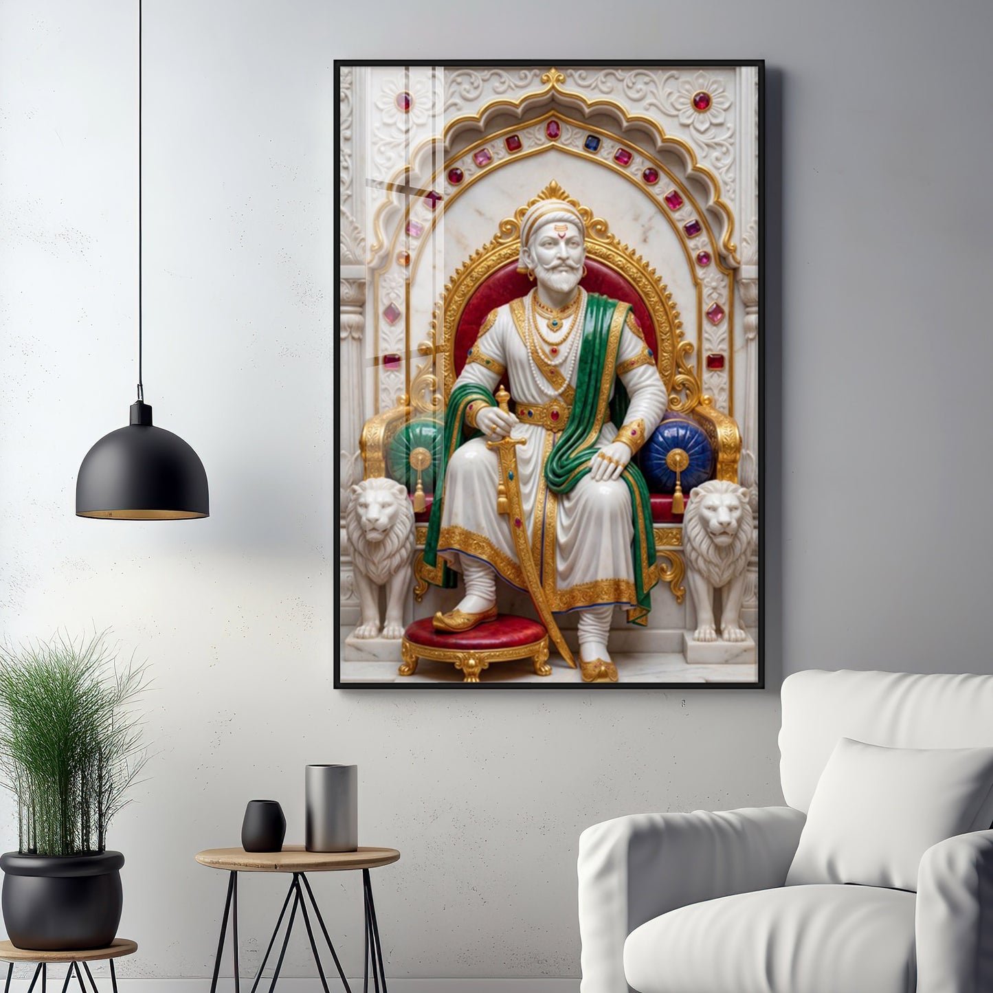 Chatrapati Shivaji Maharaj Premium Acrylic Vertical Wall Art