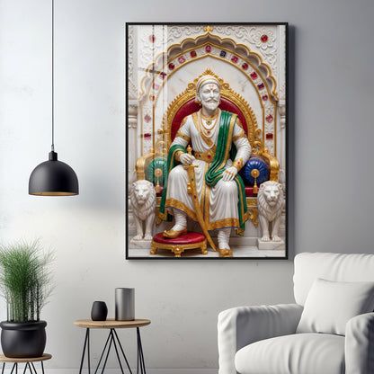 Chatrapati Shivaji Maharaj Premium Acrylic Vertical Wall Art