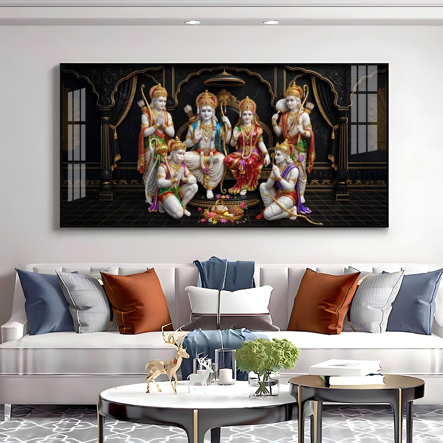 Shree Ram Darbar Premium Acrylic Horizontal Wall Art