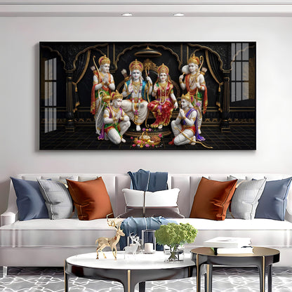 Shree Ram Darbar Premium Acrylic Horizontal Wall Art