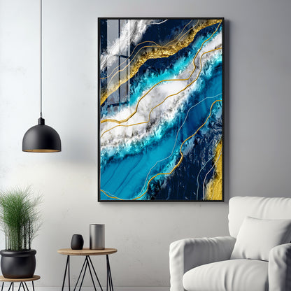 Oceanic Harmony Premium Acrylic Vertical Wall Art