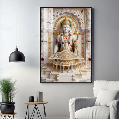 Lord Ram Ji Premium Acrylic Vertical Wall Art