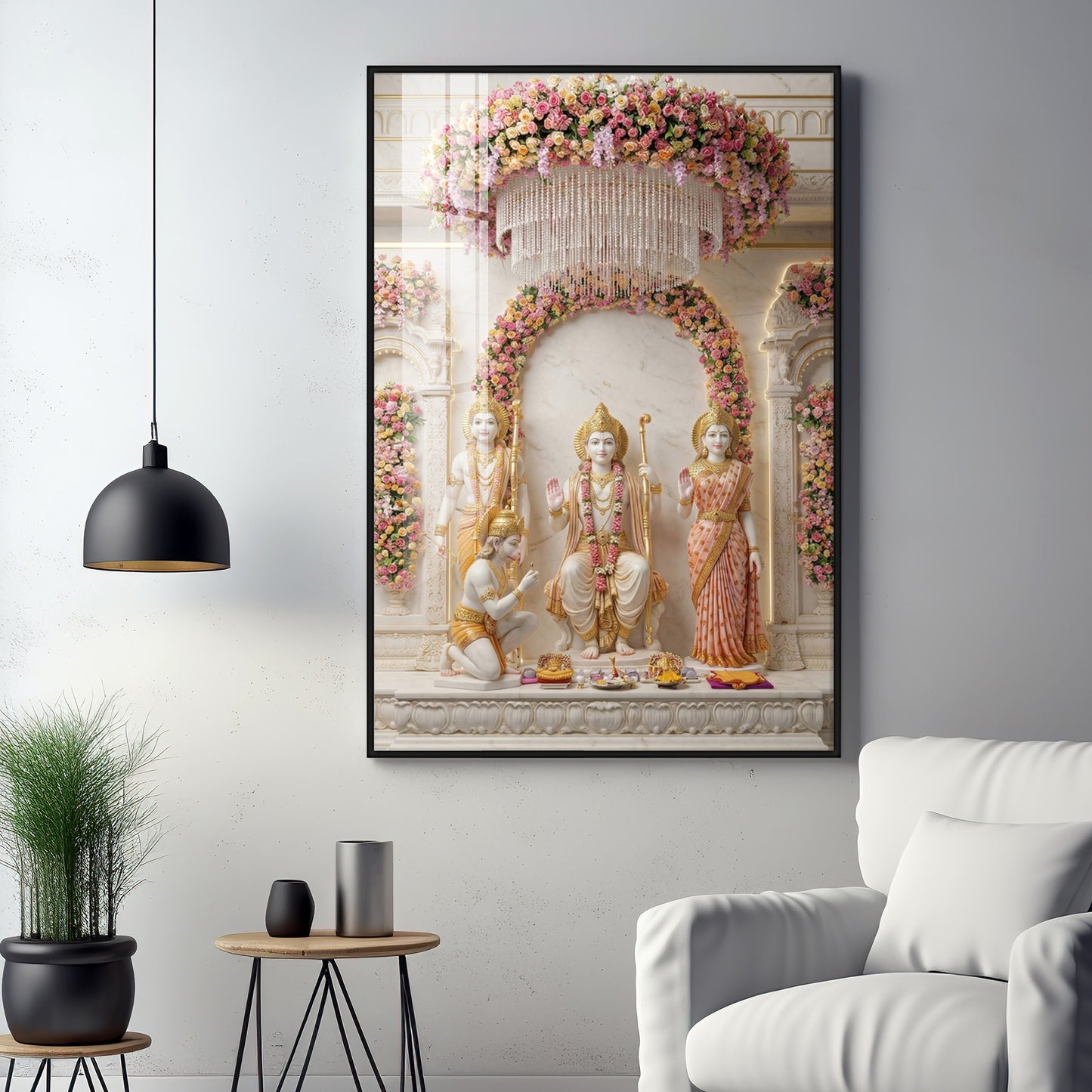 Jai Shri Ram Darbar Premium Acrylic Vertical Wall Art