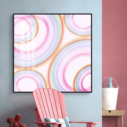 Colorful Radial Motion Effect Premium Acrylic Square Wall Art