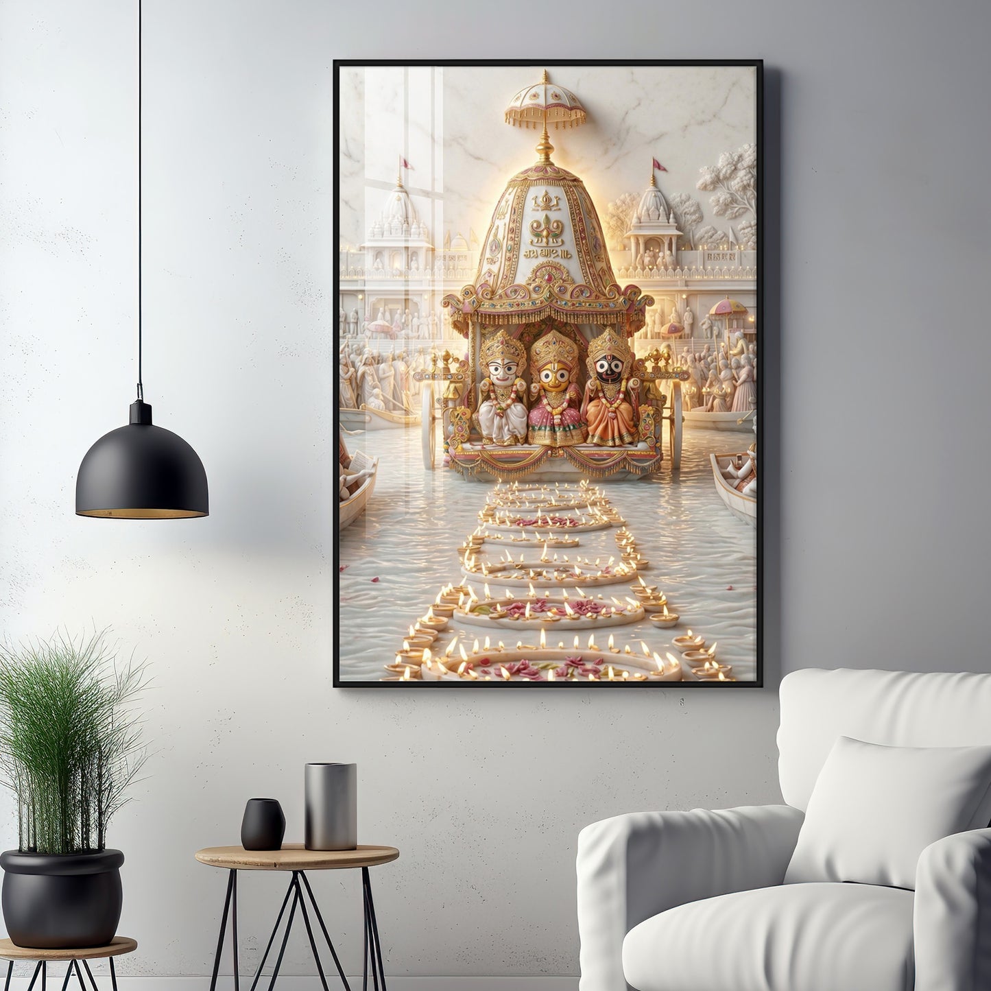 Hindu Deities Lord Jagannath Premium Acrylic Vertical Wall Art