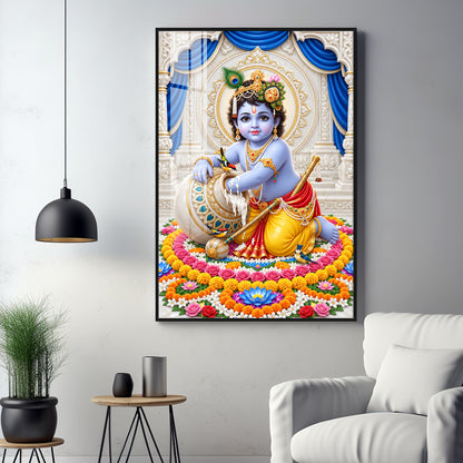 Joyful Bal Gopal Premium Acrylic Vertical Wall Art