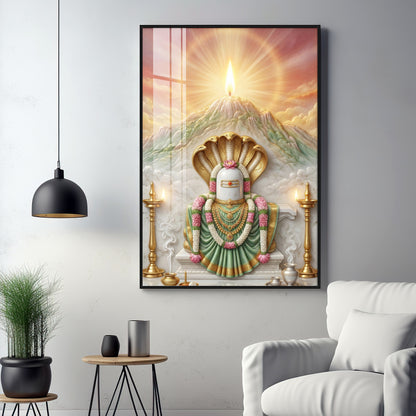 Bhagwan Shiva Lingam Premium Acrylic Vertical Wall Art