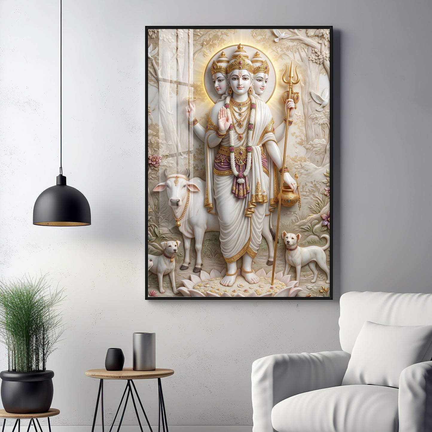 Dattatreya Bhagwan Premium Acrylic Vertical Wall Art