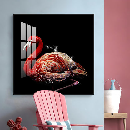 Flamingo Premium Acrylic Square Wall Art