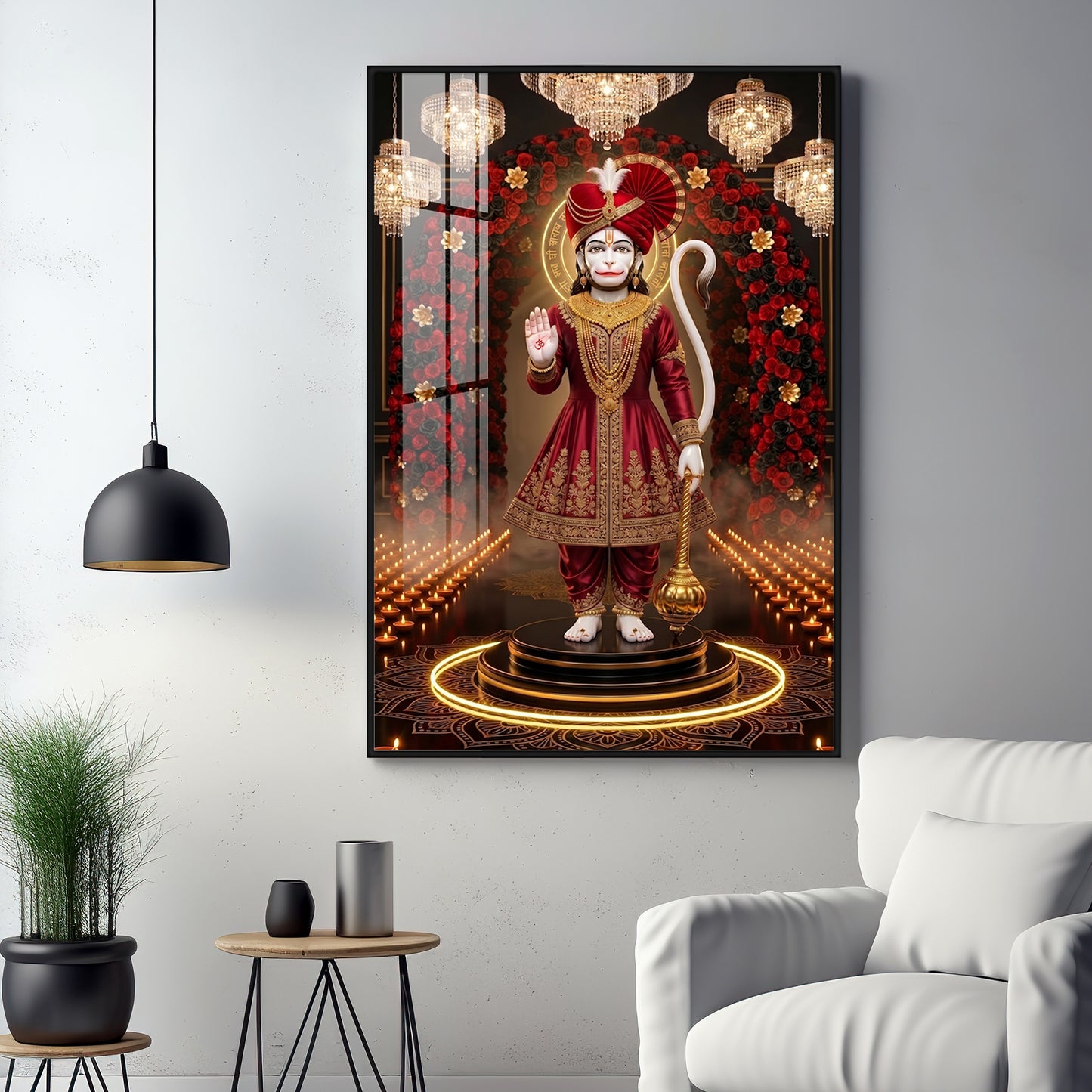 Lord Bajrangbali Premium Acrylic Vertical Wall Art