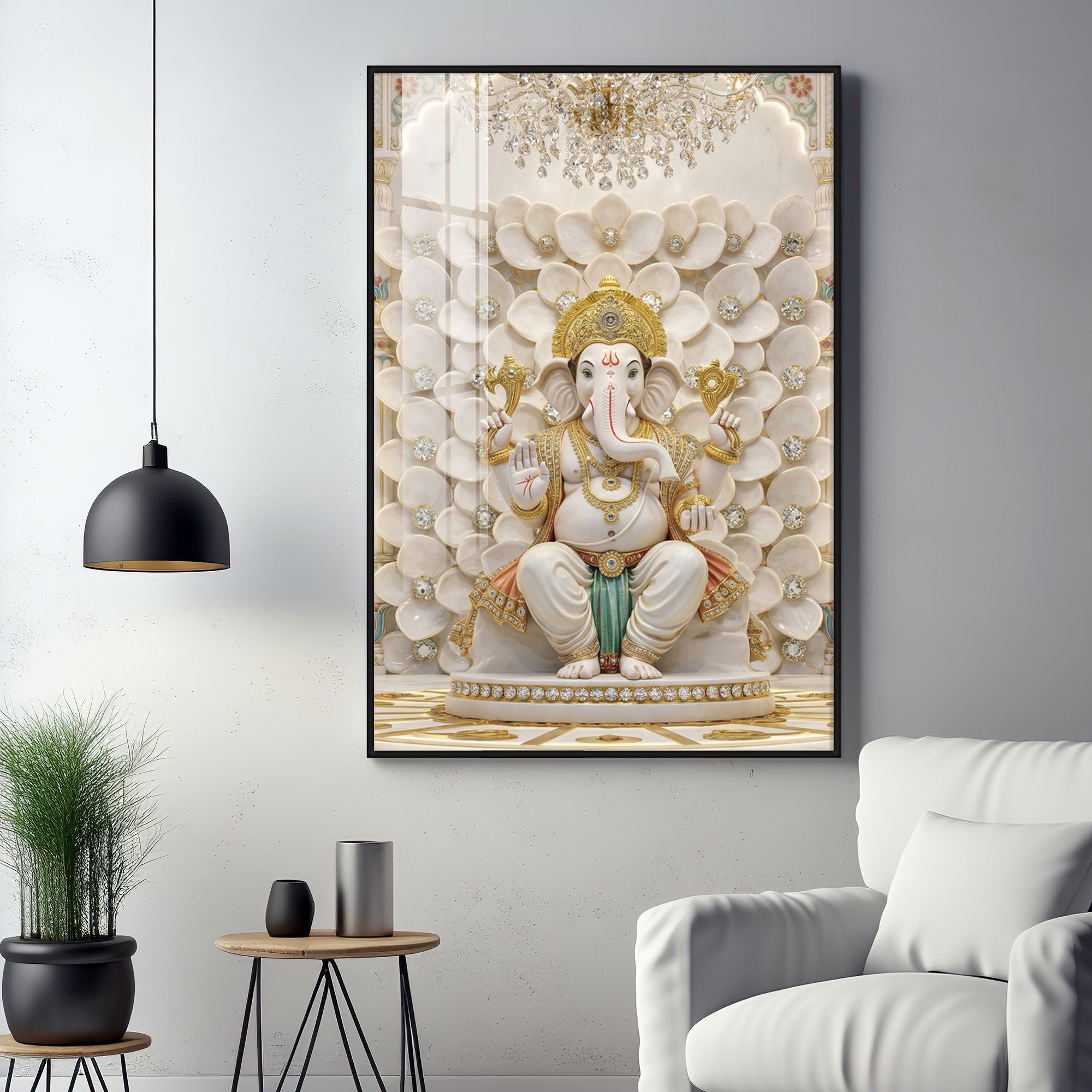 New Beginnings With Ganesh Ji Premium Acrylic Vertical Wall Art