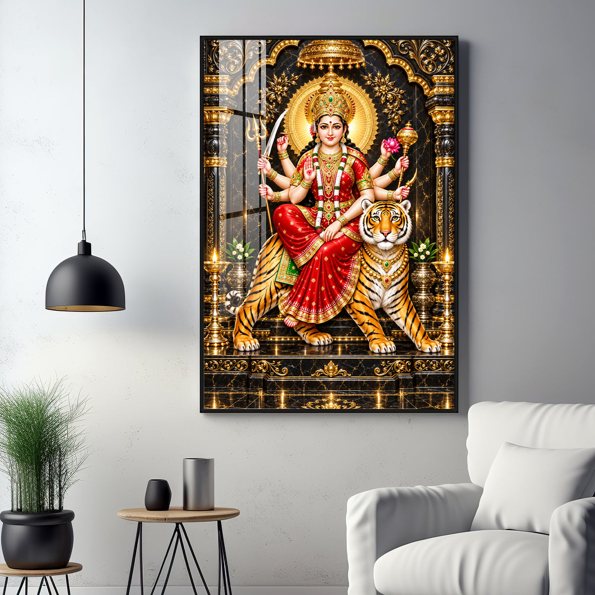 Divine Maa Ambe Premium Acrylic Vertical Wall Art