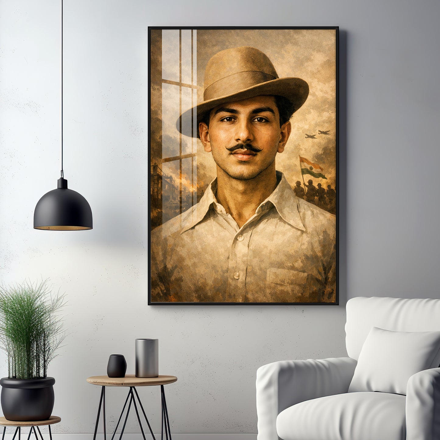 Shaheed Bhagat Singh Premium Acrylic Vertical Wall Art