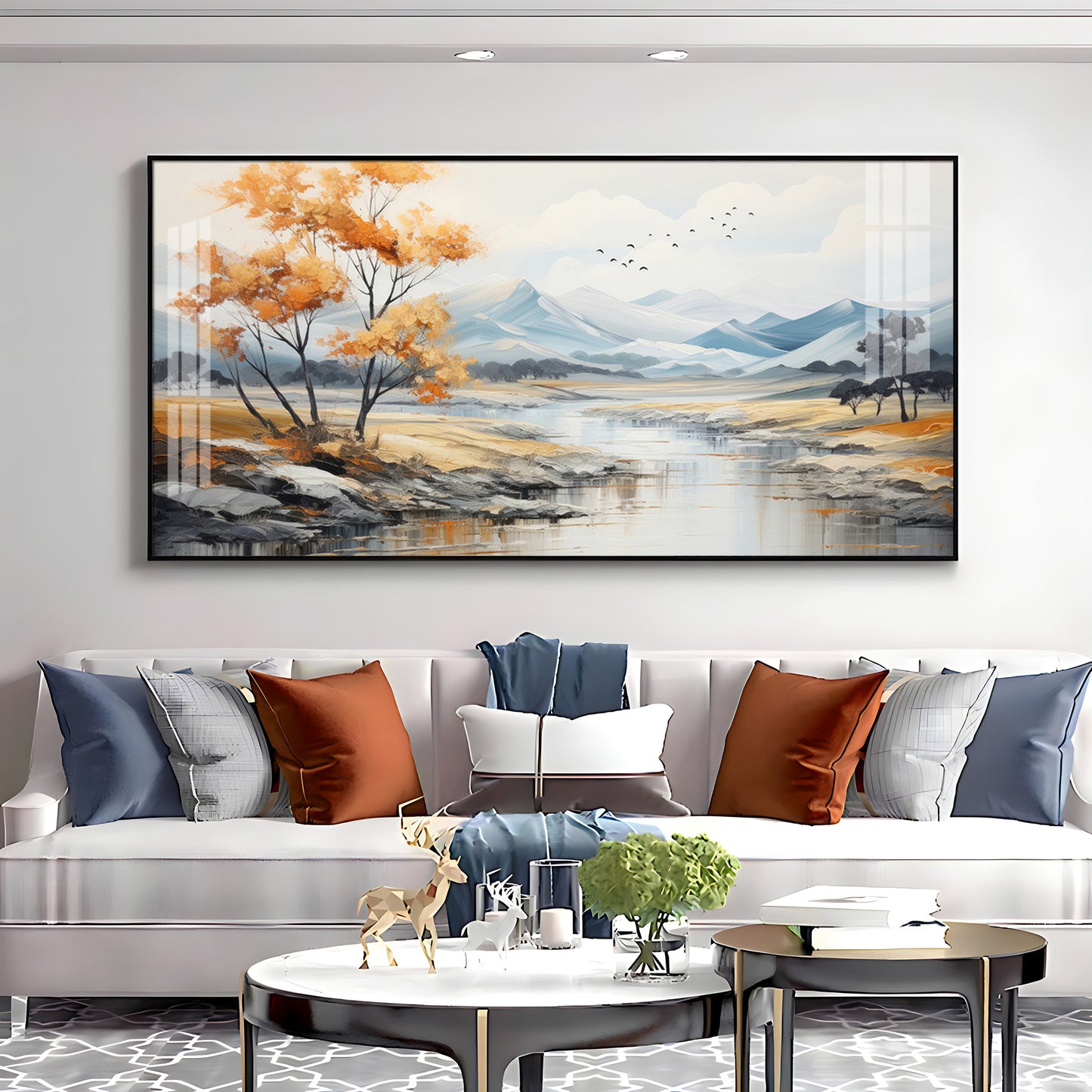 Autumn Landscape Premium Acrylic Horizontal Wall Art