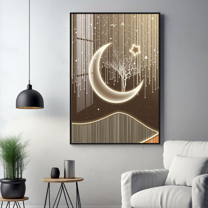 Half Moon Premium Acrylic Vertical Wall Art