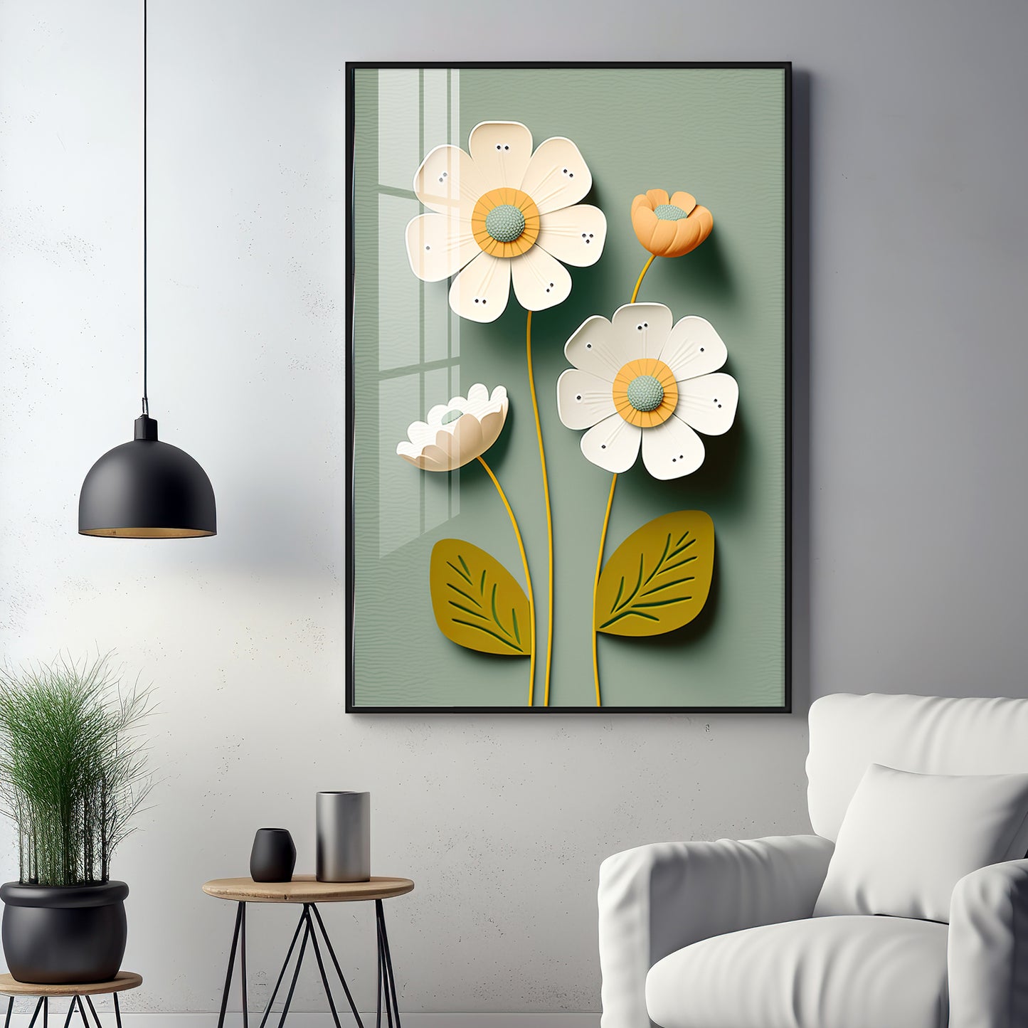 Bouquet Of Flowers Premium Acrylic Vertical Wall Art