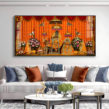 Lord Govind Dev Ji & Radha Rani Premium Acrylic Horizontal Wall Art