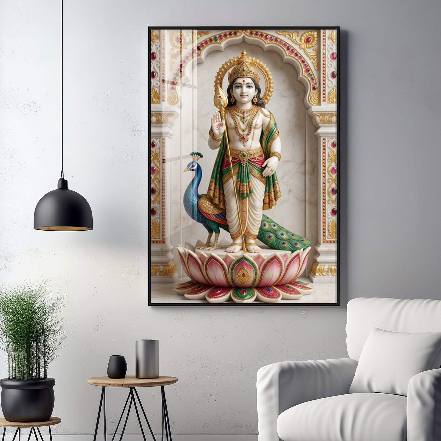 Divine Lord Murungan Premium Acrylic Vertical Wall Art