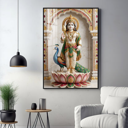 Divine Lord Murungan Premium Acrylic Vertical Wall Art