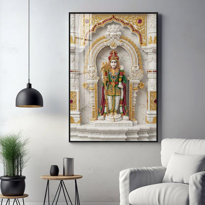 Lord Subramanya Premium Acrylic Vertical Wall Art