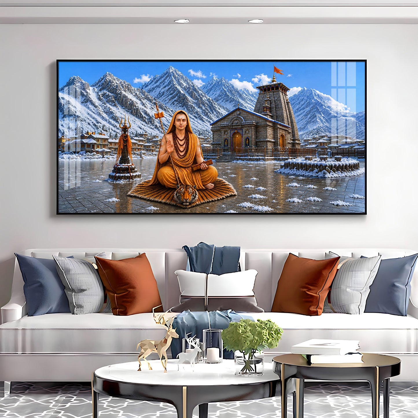 Shri Adi Shankaracharya Premium Acrylic Horizontal Wall Art