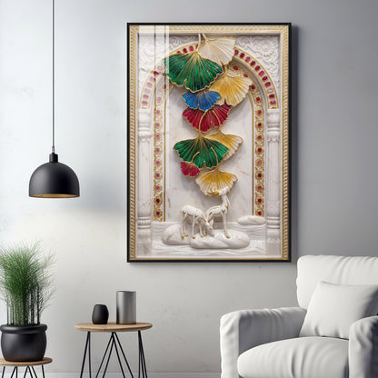 Elegant Feather Premium Acrylic Vertical Wall Art