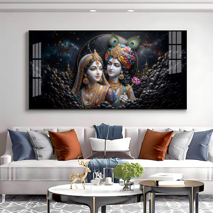 Radha Krishna Ji Premium Acrylic Horizontal Wall Art