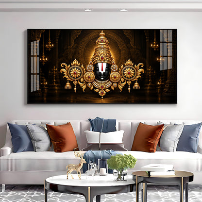 Lord Tirupati Balaji Premium Acrylic Horizontal Wall Art
