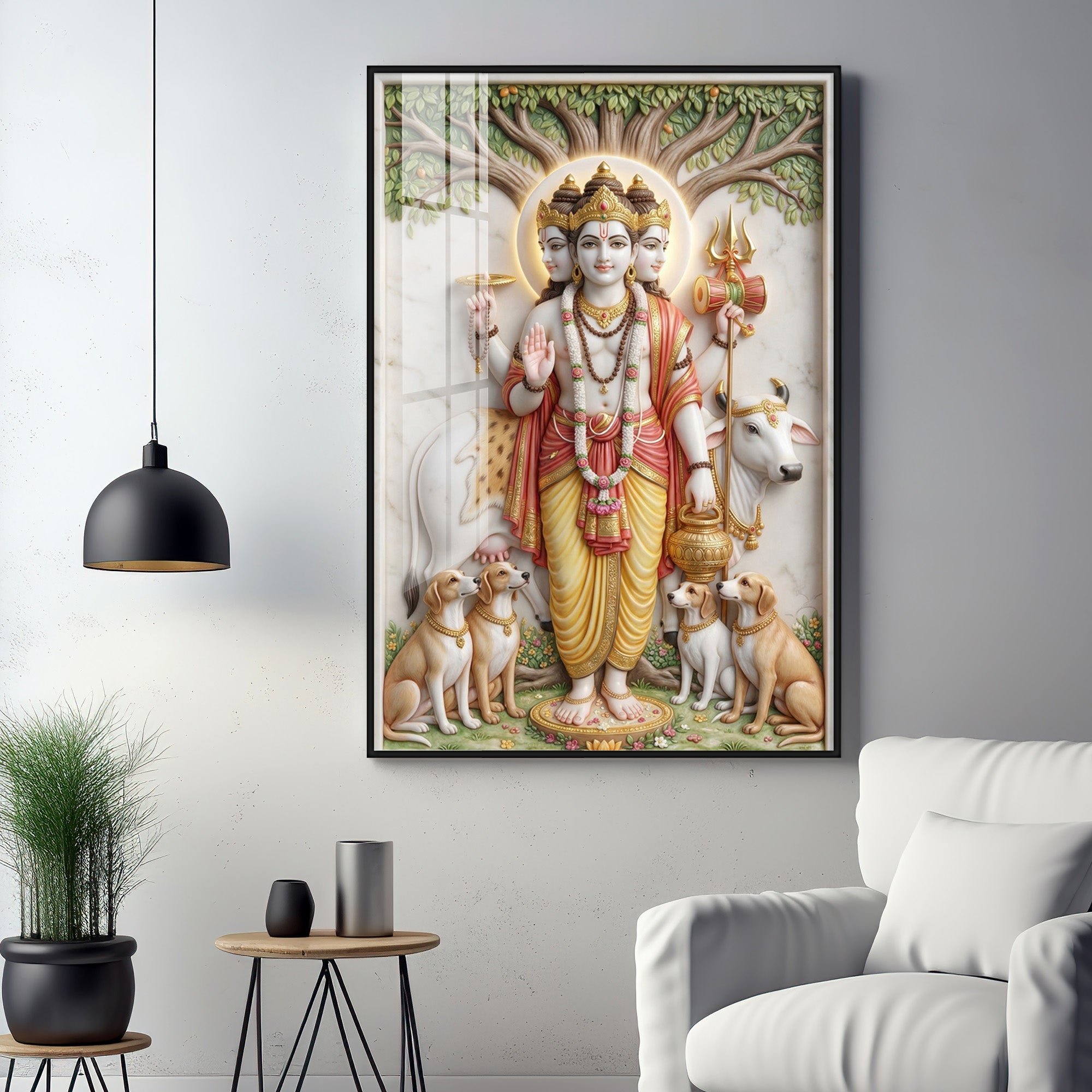 Adi-Guru Dattatreya Premium Acrylic Vertical Wall Art
