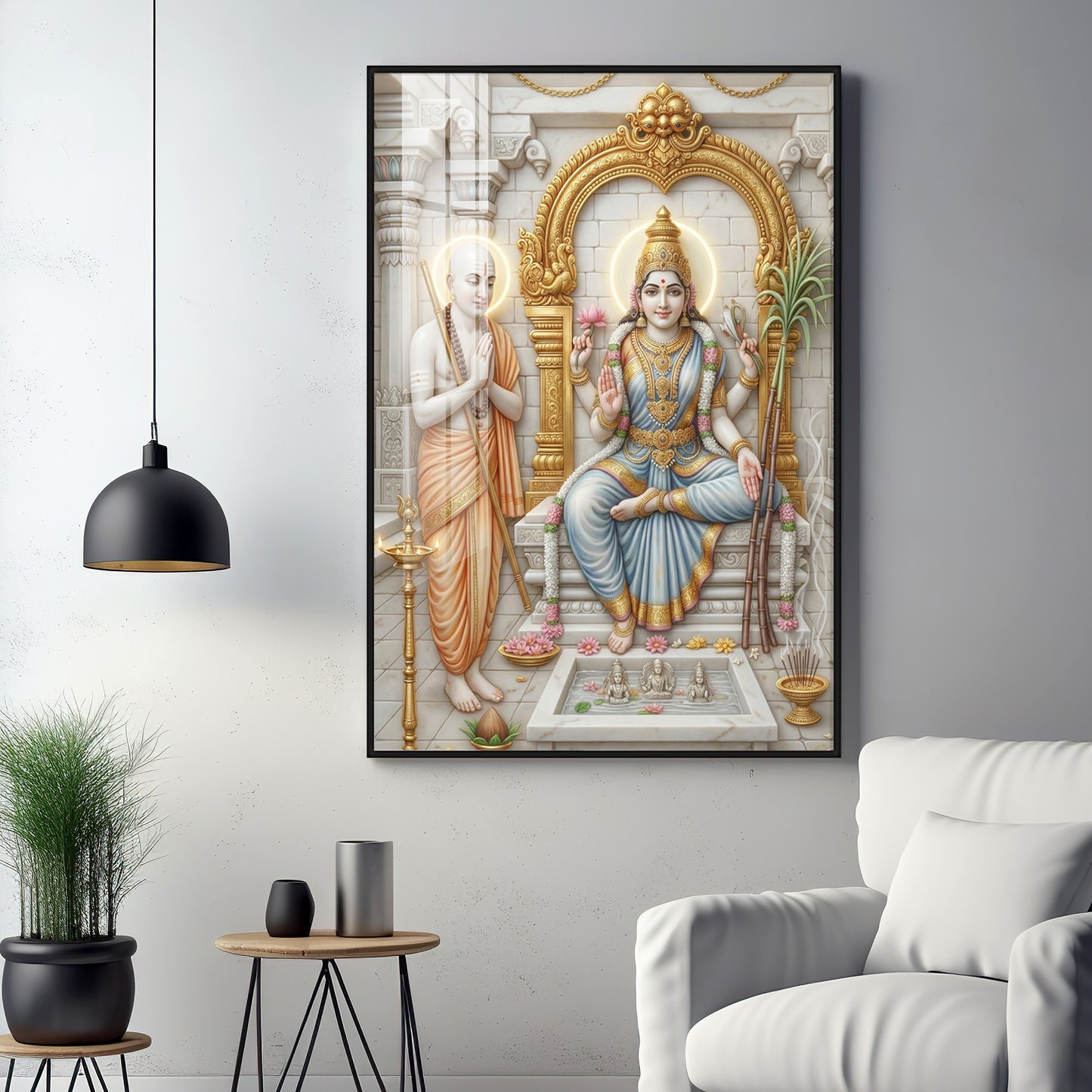 Lalita Tripurasundari Premium Acrylic Vertical Wall Art